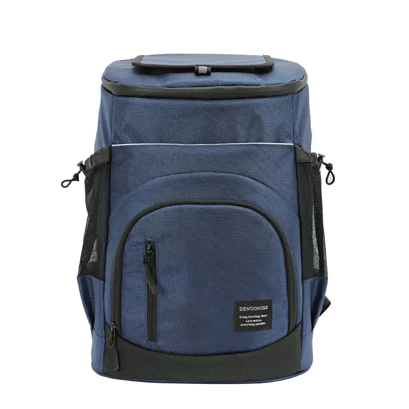 Blue backpack cooler
